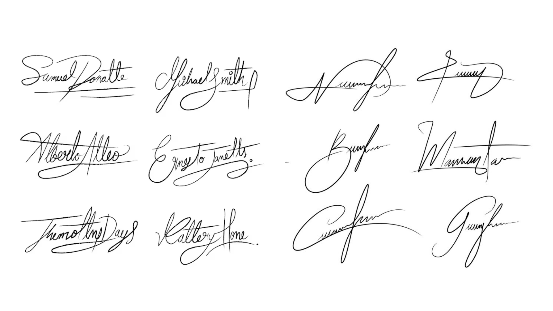 Exemplos de assinaturas personalizadas